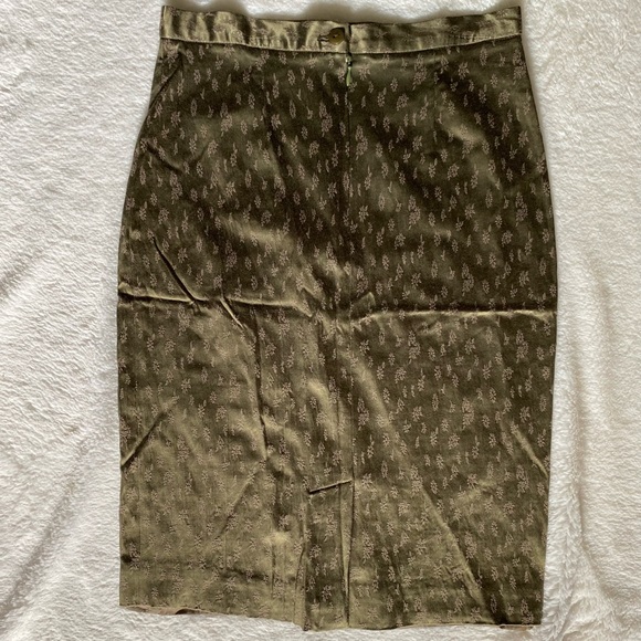 Vintage Jacquard Satin Pencil Skirt - Picture 4 of 8